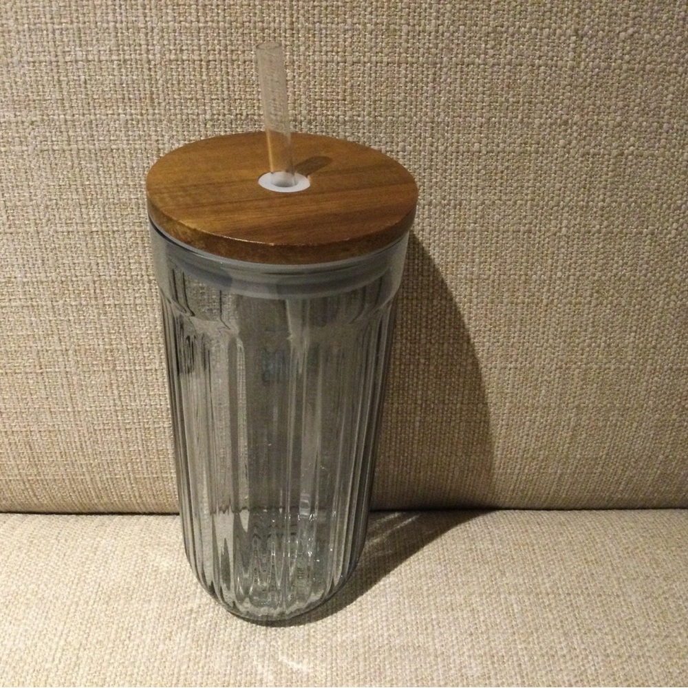 Hearth & Hand with Magnolia Soda Lime Glass 21oz Fluted Tumbler